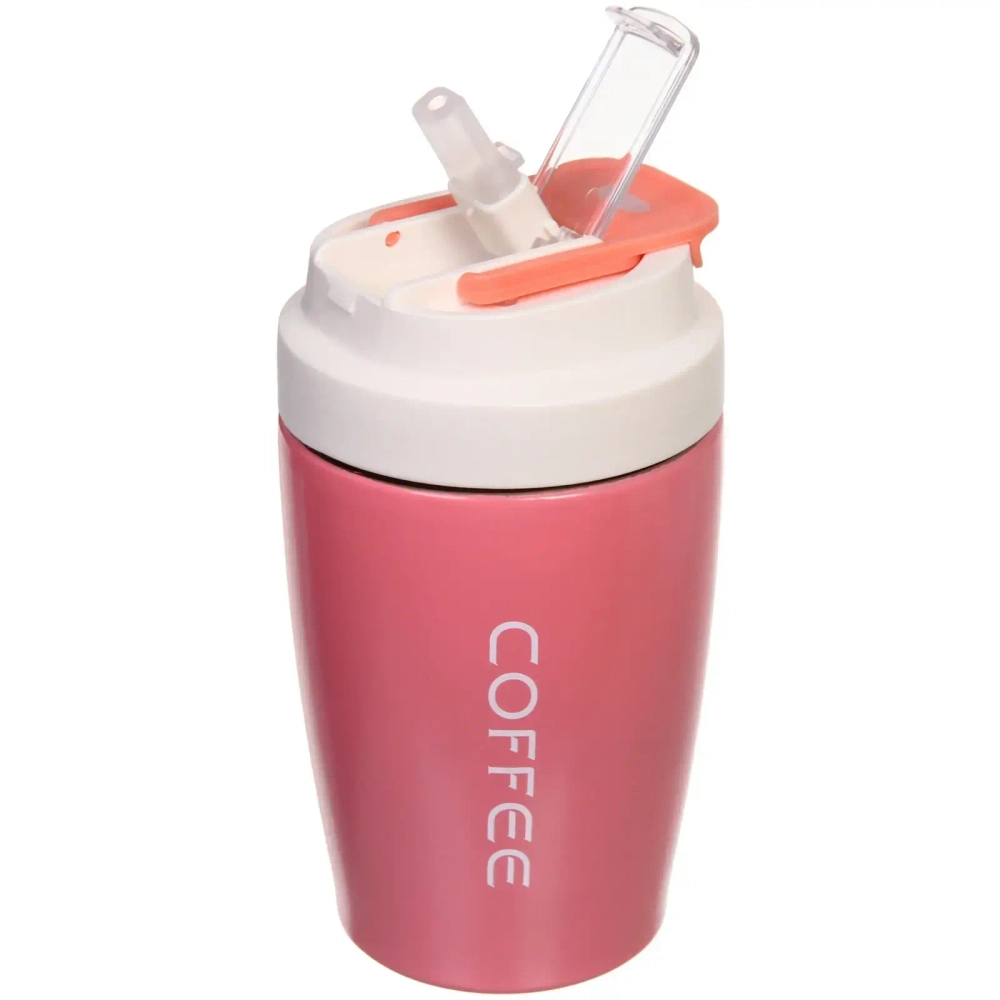 Термокружка 400мл «COFFEE» розовая