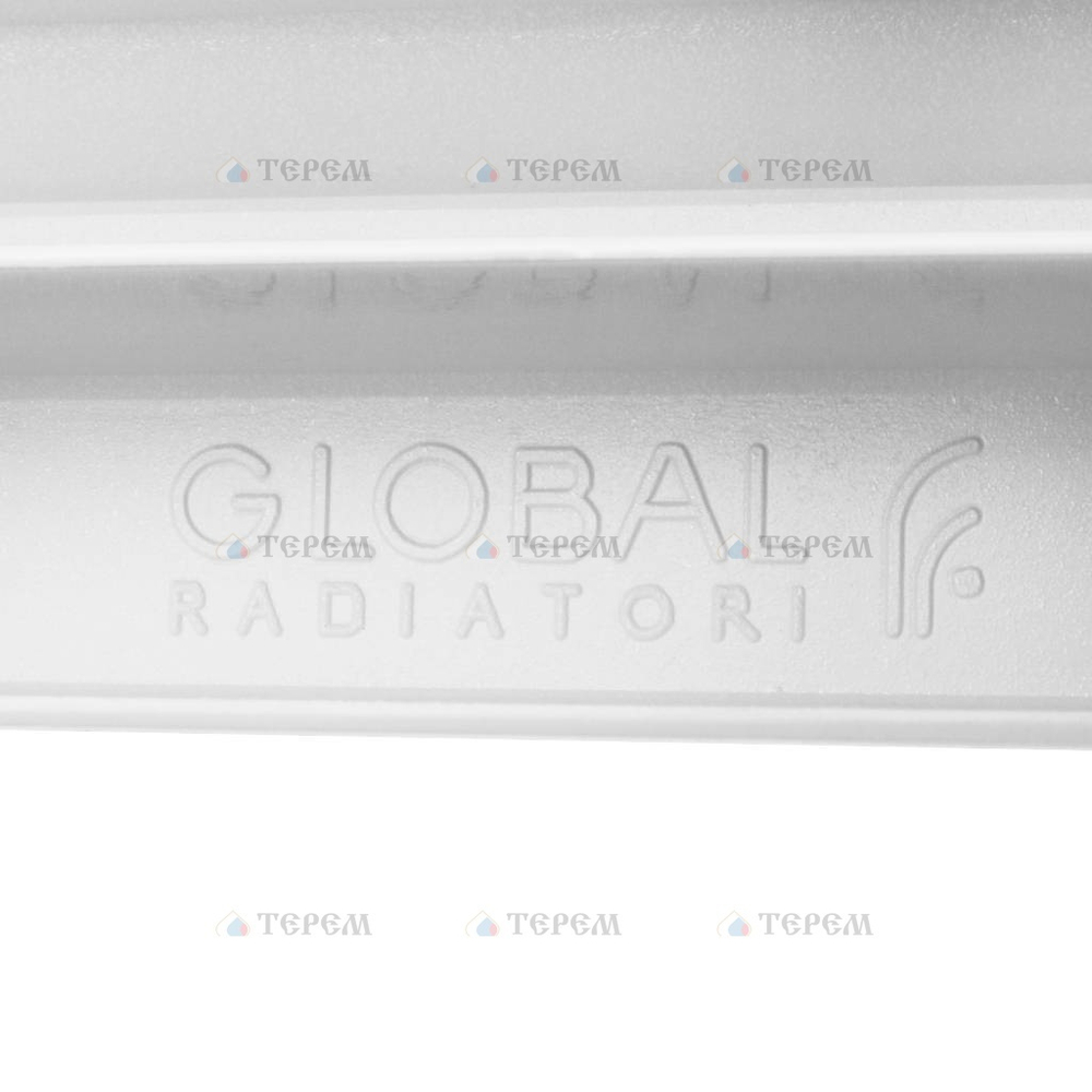 Global STYLE EXTRA 500 4 секции радиатор биметаллический нижнее правое подключение (белый RAL 9010)