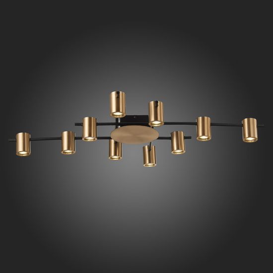 SL1207.402.10 Светильник потолочный ST-Luce Черный/Латунь GU10 10*7W VEROLI