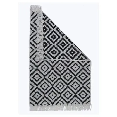 Коврик Kilim GOLD 60x120 ЧЕРНО-БЕЛЫЙ, Турция U59631