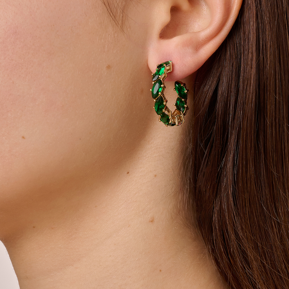 Серьги Dyrberg Kern TAMARIN SG EMERALD GREEN 470017