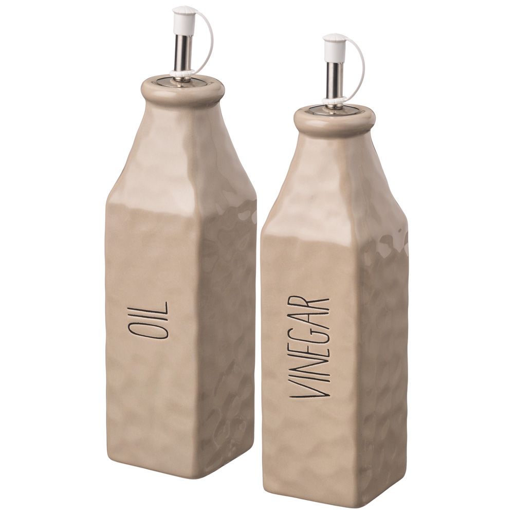 НАБОР ЕМКОСТЕЙ ДЛЯ МАСЛА И УКСУСА ИЗ 2 ПР. КОЛЛЕКЦИЯ "CRUMPLED" 400 МЛ 6,5Х6,5Х24,5 СМ