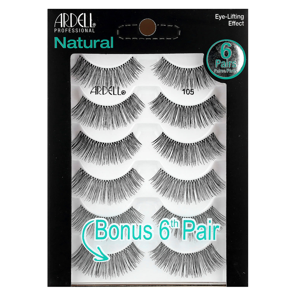 Ardell, Ресницы, натуральные, 105`` 6 пар