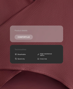 Oysho Футболка с длинными рукавами Comfortlux, бордовый