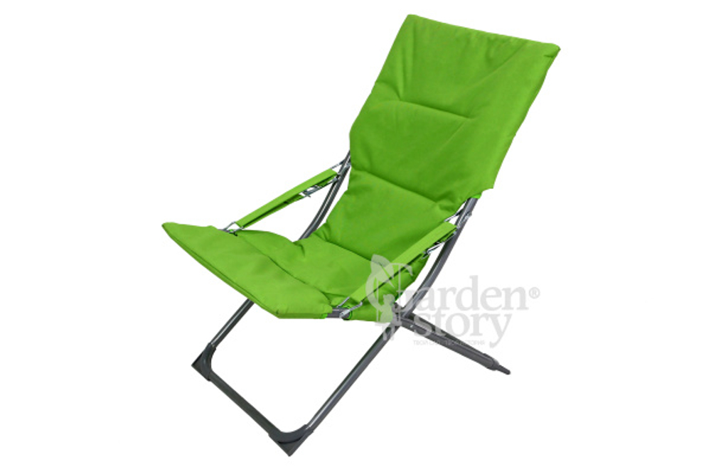 Кресло складное Ирис арт.WR1428 (4 шт в упаковке (каркас серый, ткань салатовая))