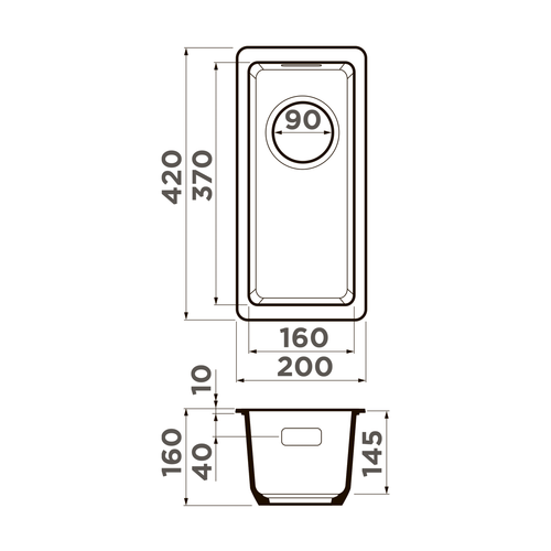 кухонная мойка Omoikiri Kata 20-U-BE Artgranit/ваниль
