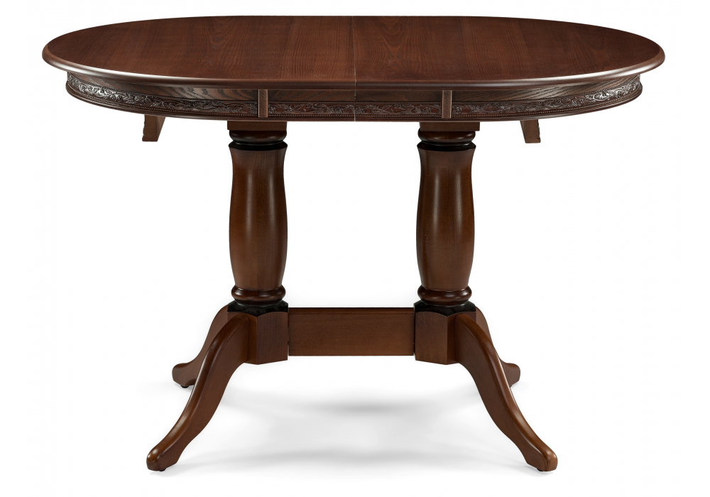 Стол деревянный Woodville Кантри 120 орех с коричневой патиной