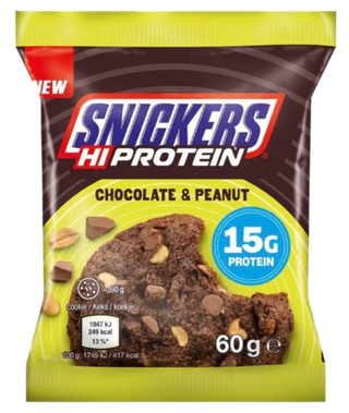 Печенье протеиновое Snickers Chocolate&Peanut со вкусом шоколада и арахиса