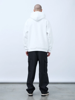 Худи оверсайз с начесом (белый)