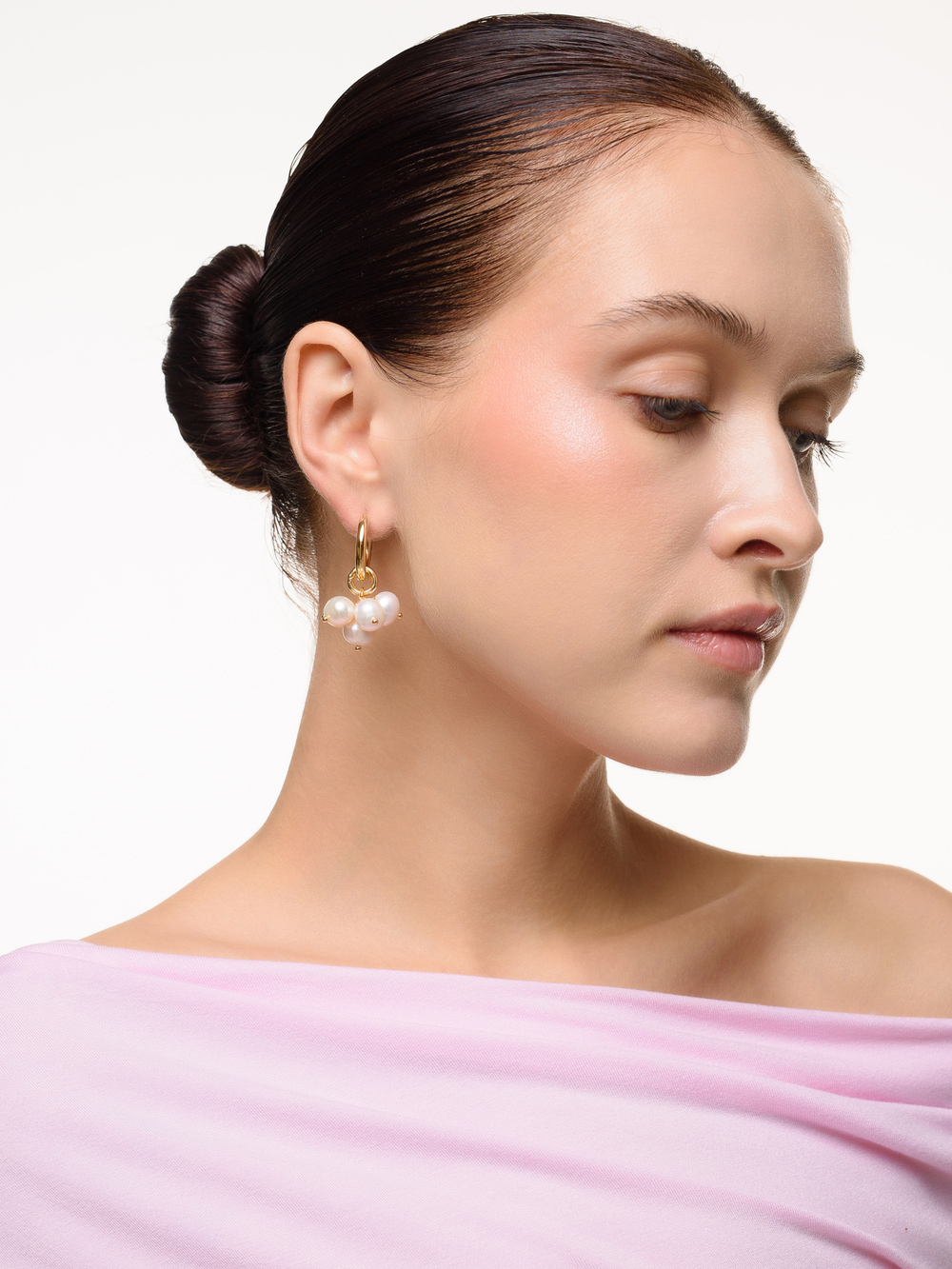 Серьги "White Berry" Gold