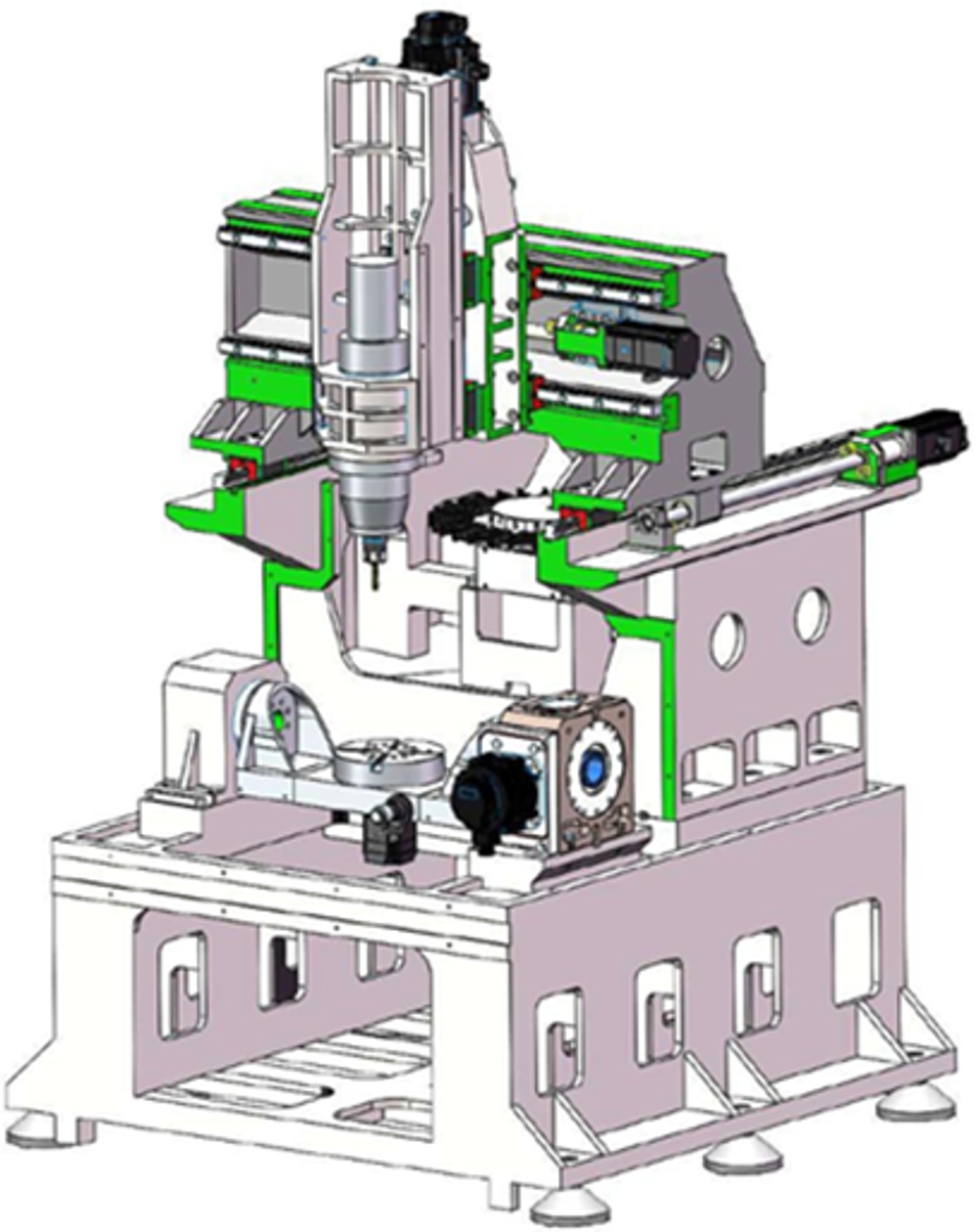 Пятиосевой фрезерный обрабатывающий центр «HIRUNG» DU200