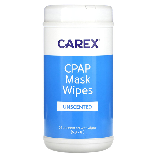 Carex, Салфетки-маски CPAP, без запаха, 62 салфетки