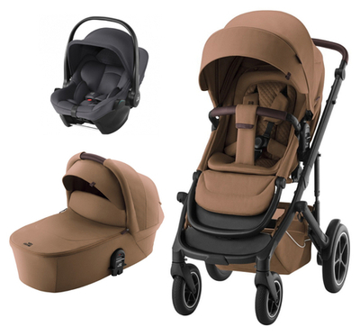 Коляска 3 в 1 Britax Roemer Smile 5Z LUX и автокресло Baby-Safe Core Midnight Grey Warm Caramel