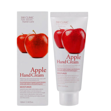 Крем для рук увлажняющий с экстрактом яблока 3W Clinic Moisturizing Apple Hand Cream 100 мл.