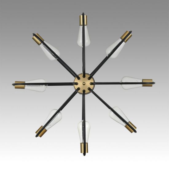 8058/8C COMFI LN24 черный, медь/ металл/ Люстра потолочная E27 8*60W 220V ALMIRA