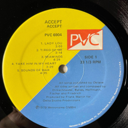 Винтажная виниловая пластинка LP Accept Lady Lou (USA 1984)