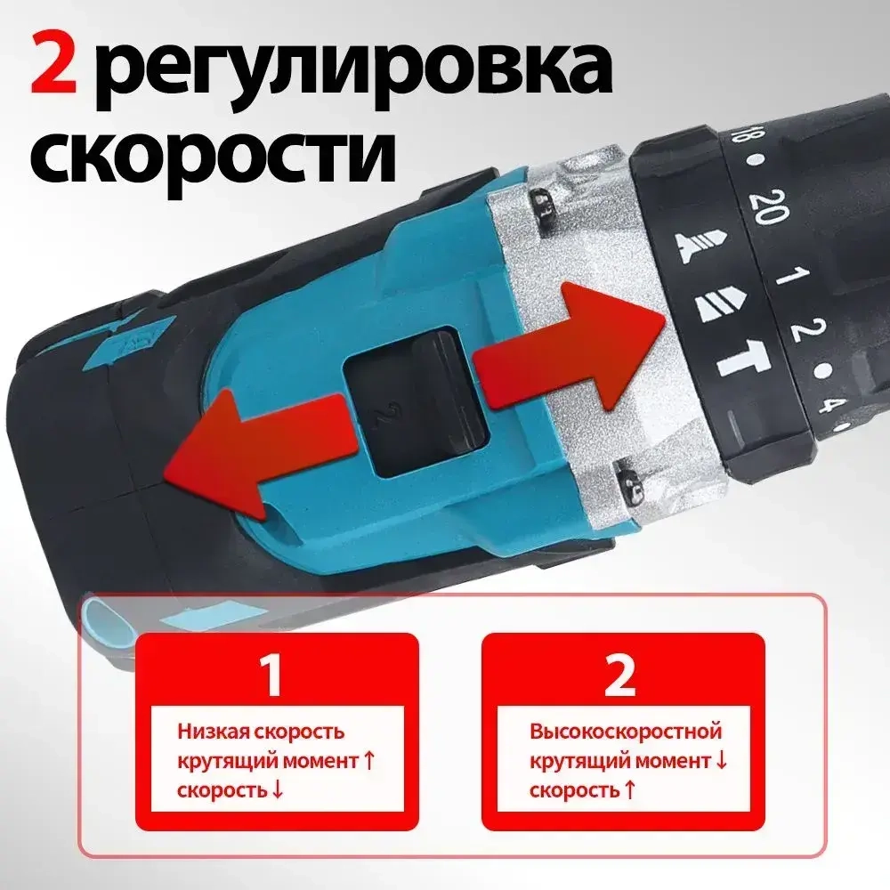 Aitefeir Шуруповерт для ледобура, 150 Нм, 21 В, 4 а/ч, 2 АКБ