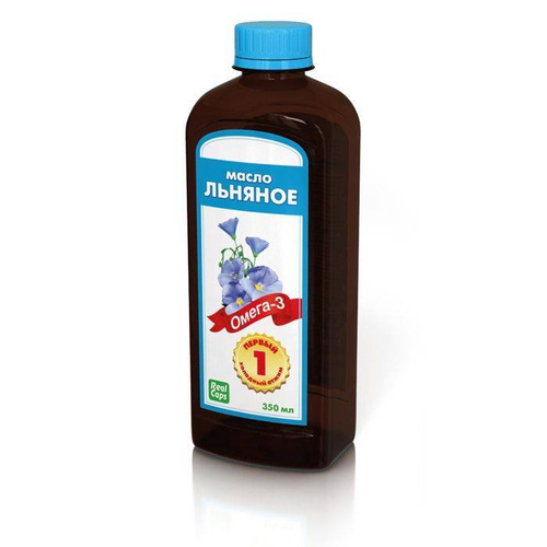 Льняное масло Первый Холодный Отжим 350мл (Реалкапс)
