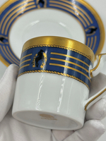 Кофейная пара Celine с синей каймой