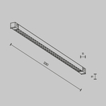 Трековый светодиодный светильник Maytoni Exility X Points TR241-2-6W3K-B