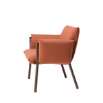 Кресло лаунж металлическое c подушками Scab Design Brezza Lounge, мокко, розовый