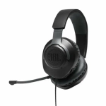 Компьютерная гарнитура JBL Quantum 100, черные, игровые наушники проводные