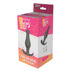 Серый удлиненный анальный стимулятор PLUG WITH T-HANDLE - 15,6 см. (Цвет: серый)