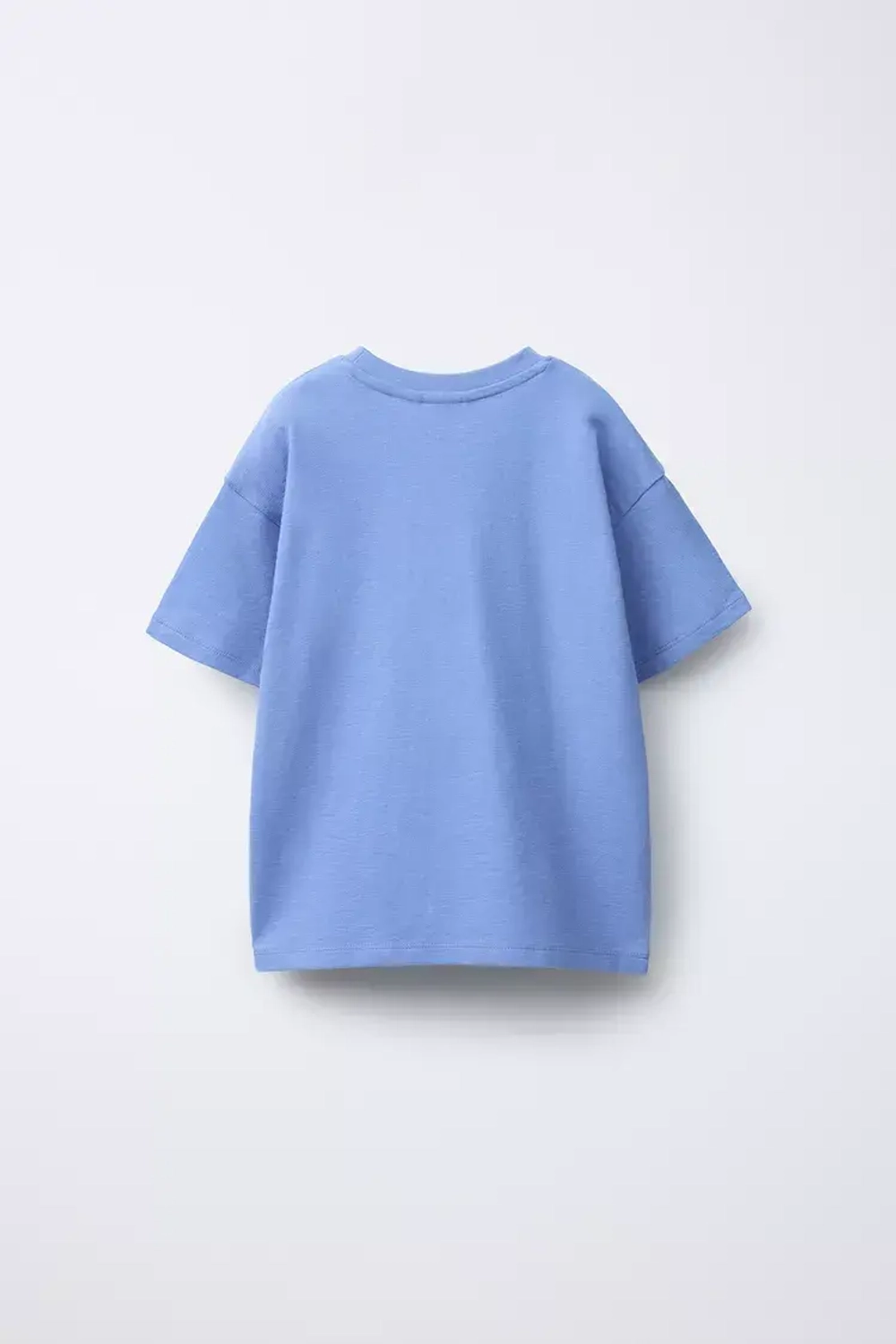 ZARA ОДНОТОННАЯ ПИЖАМА С ФУТБОЛКОЙ И ШОРТАМИ, СИНИЙ