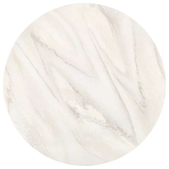 Стол Liverpool Ø100 см, белый мрамор с хромированными ножками