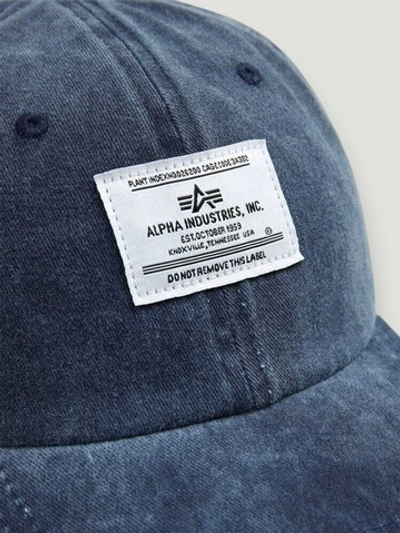 Бейсболка Alpha Industries Battlewash Cap Rep. Blue (Синяя)
