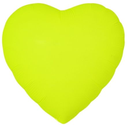 Сердце "Желтое НЕОН" 46 см