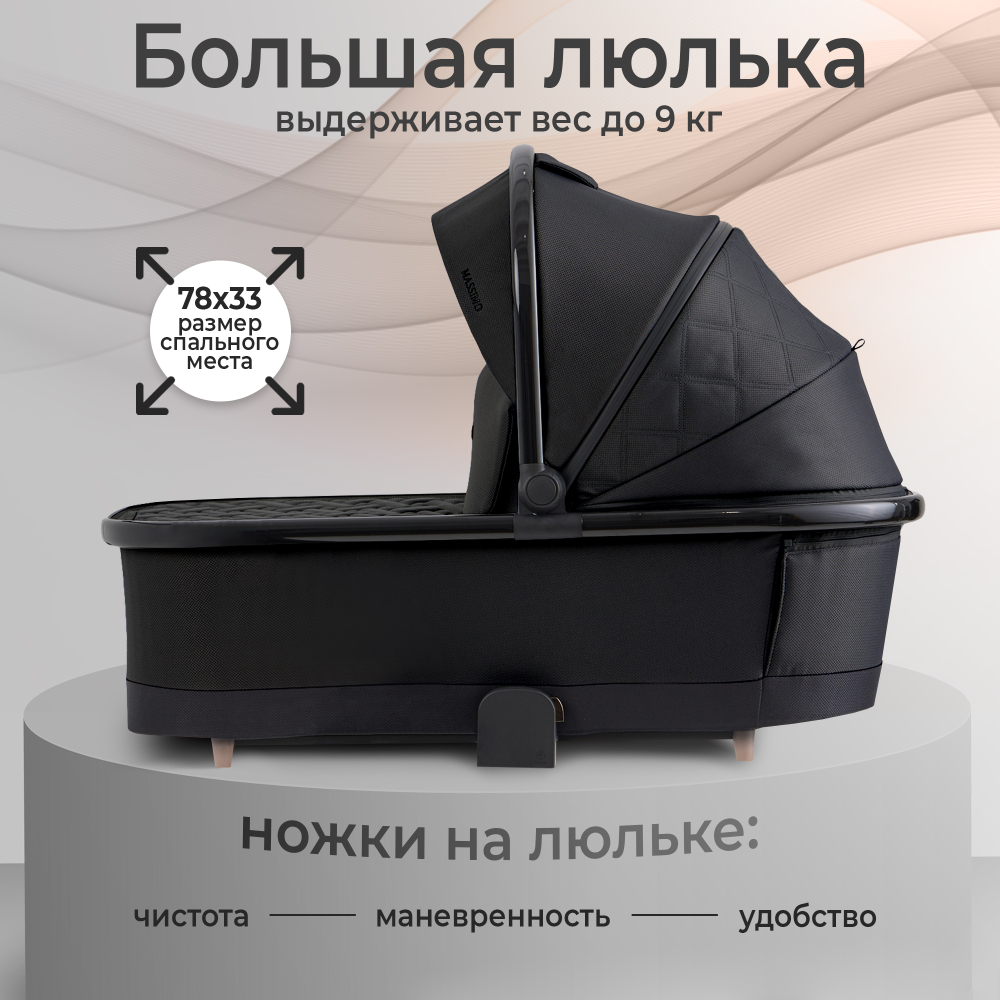 Коляска 2в1 Sweet Baby Massimo Black (Air)