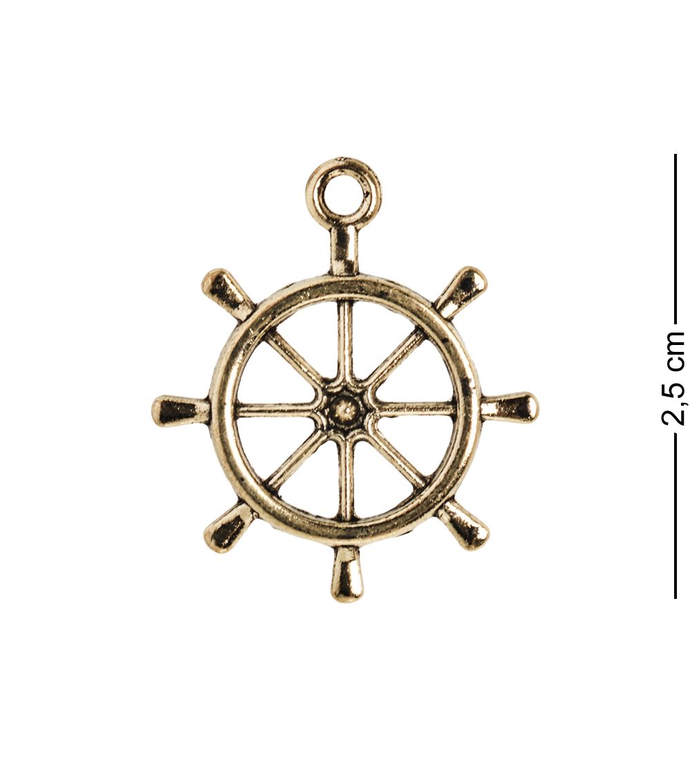 AM-3298 Фигурка кошельковая «Штурвал» (латунь)