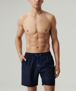 Шорты пляжные мужские (1шт) Atlantic KMB-223, полиэстер, темно-синий