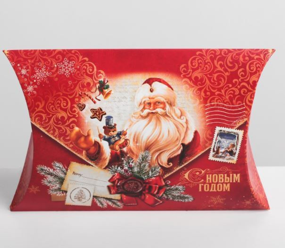 Коробка сборная фигурная «Новогодняя почта», 26 × 19 × 4 см 4381677