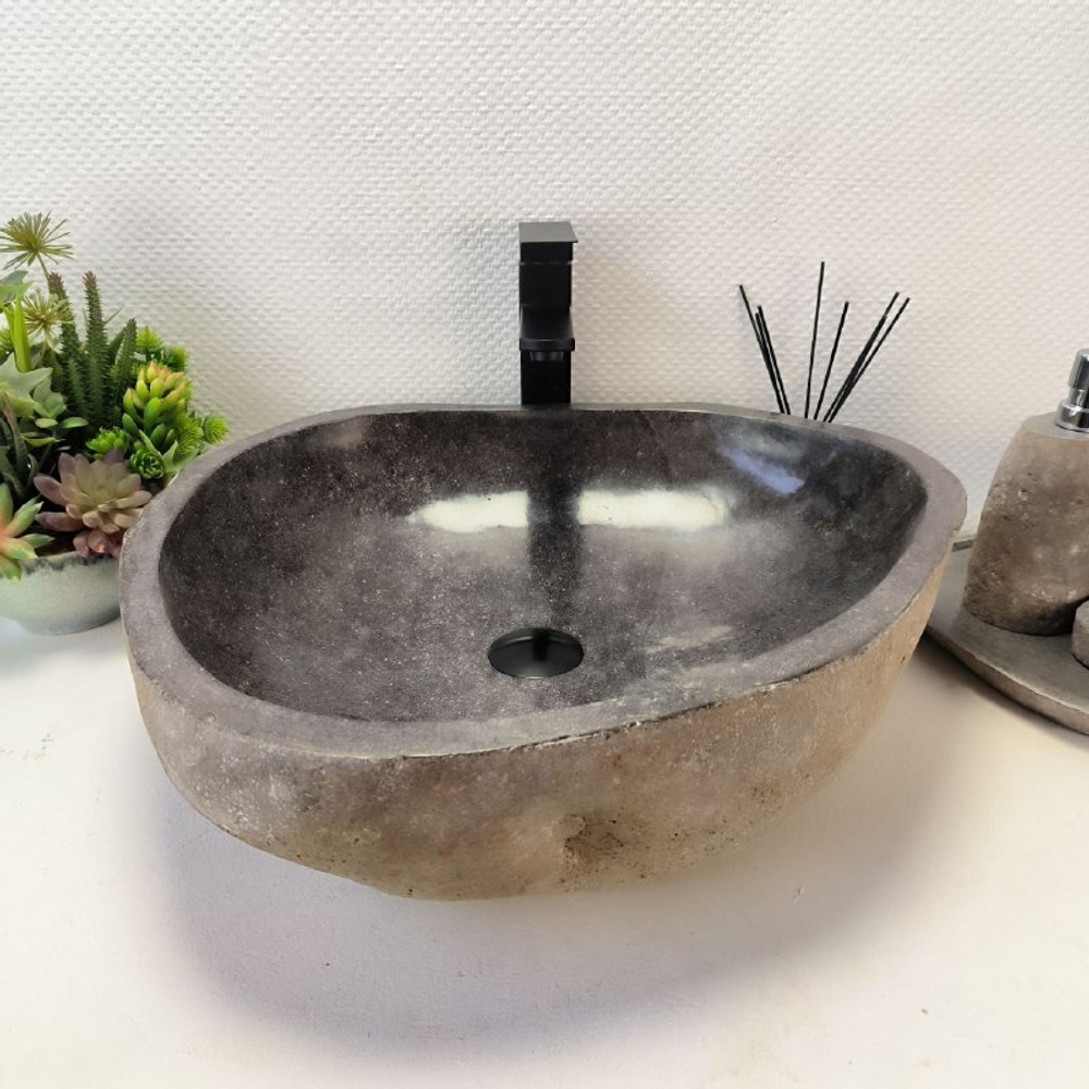 Раковина из речного камня RS-63450 (55*50*15) 0123