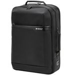 Рюкзак-сумка HEIKKI PRIORITY (ХЕЙКИ) с отделением для ноутбука, 2 отд., черный, 45x31x15 см, 272587