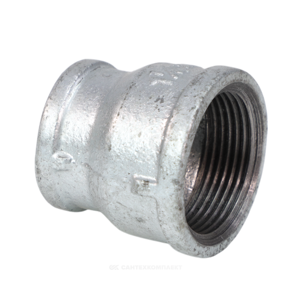 Муфта переходная чугун оц Ду 40х15 (1 1/2"х1/2") ВР Fittex PLUS