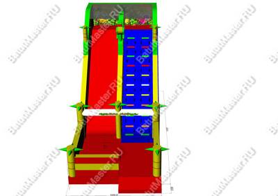 Надувной батут-горка "Тропические приключения"