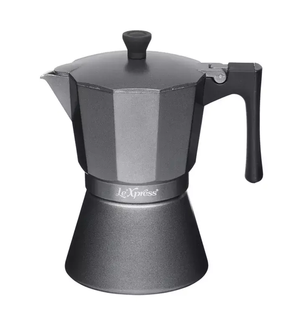 Kitchen Craft - Алюминиевая Турка кофеварка  Le&#39;Xpress на 6 чашек. / артикул   LX6CUPGRY  / GTIN 5028250687470