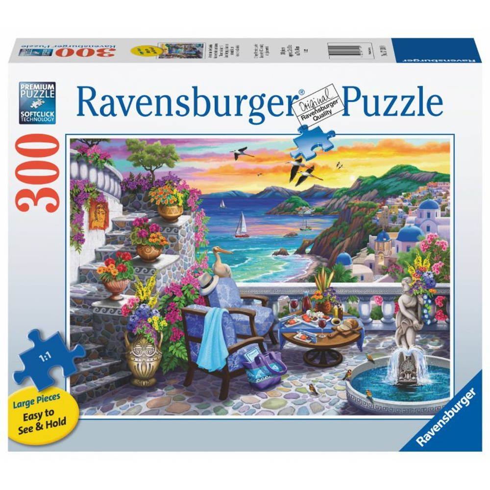 Ravensburger - Пазл Закат над Санторини 300 деталей. 171309