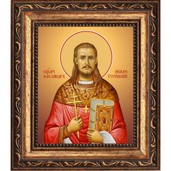 Александр (Адрианов) Нижнетуринский священномученик, пресвитер. Икона на холсте.