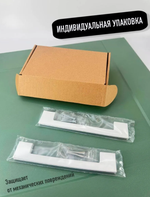 Ручки мебельные, белый с серебристым, 8 шт.