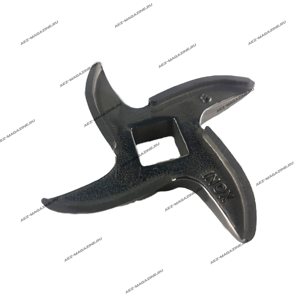 Нож для мясорубок Китай, посадка 10,6х10,6мм, D-56мм, толщина 9,2мм