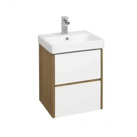 Комплект Aquaton Сканди 45, Белый/ Дуб Рустикальный, Раковина Адриана 45