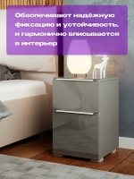 Ножки для мебели угловые пластиковые Н24 мм хром, 2 шт