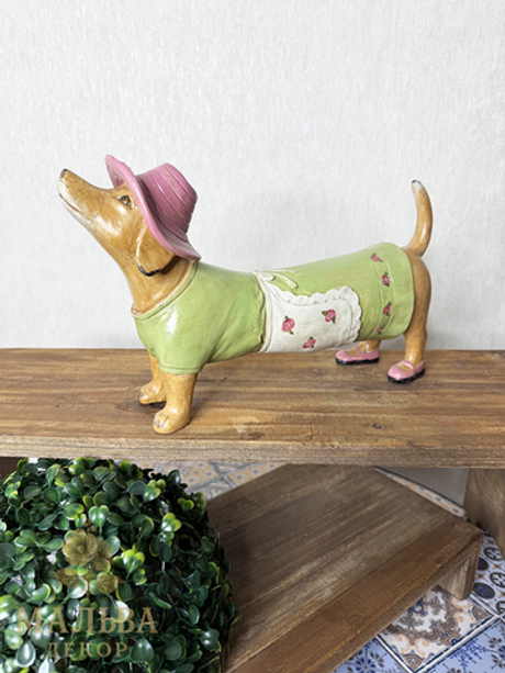 Статуэтка декоративная "Собака Такса" 29x8xH17,5 см от CAMPO Home & Garden