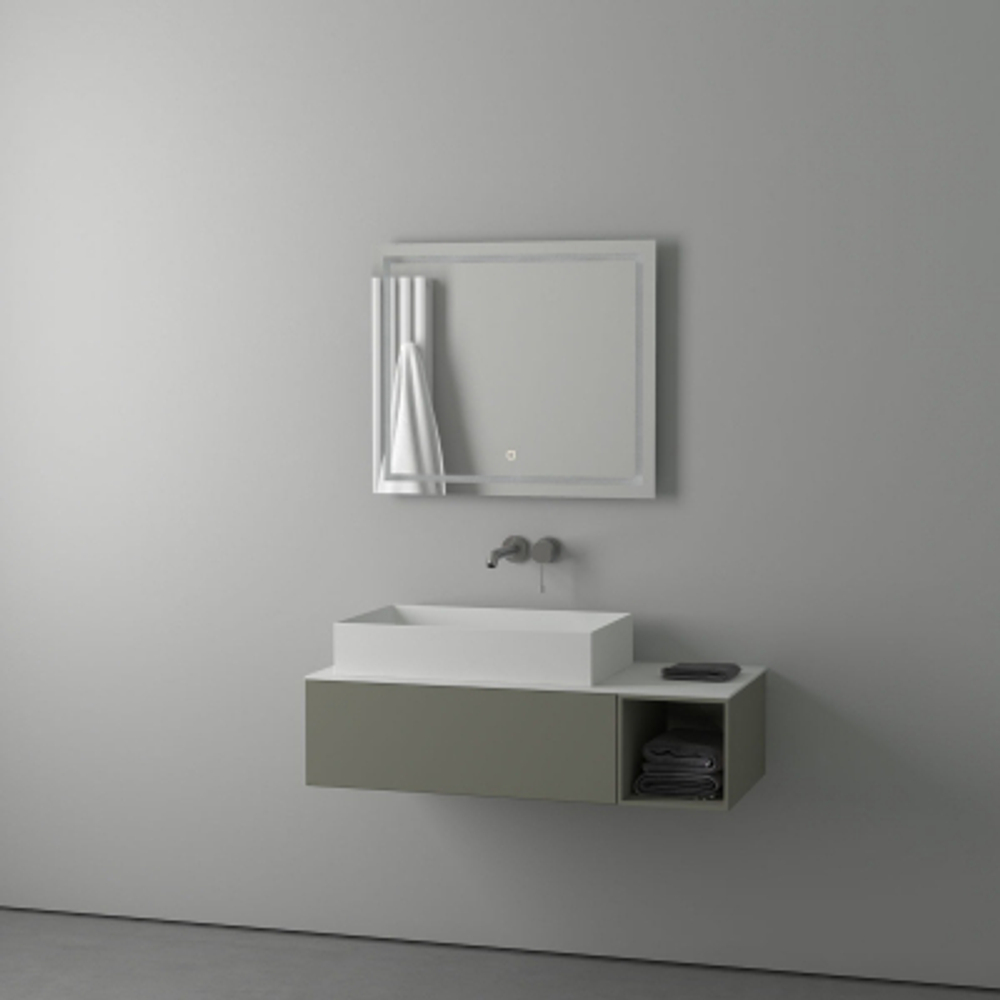 Зеркало Evoform со встроенным LED-светильником 22 W 70х60 см Сенсорный выключатель