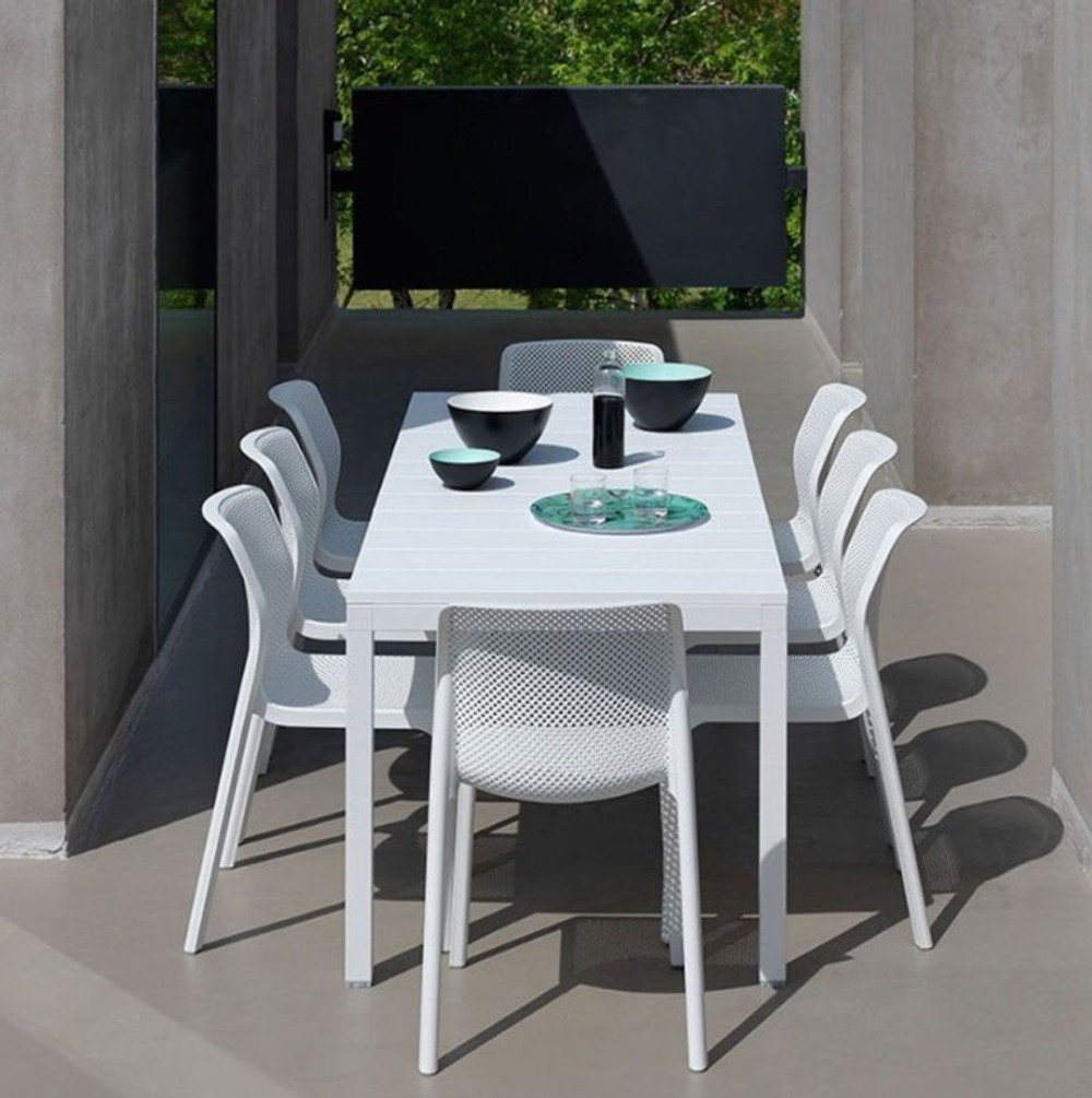 Стол пластиковый обеденный Nardi Cube 120x70, белый