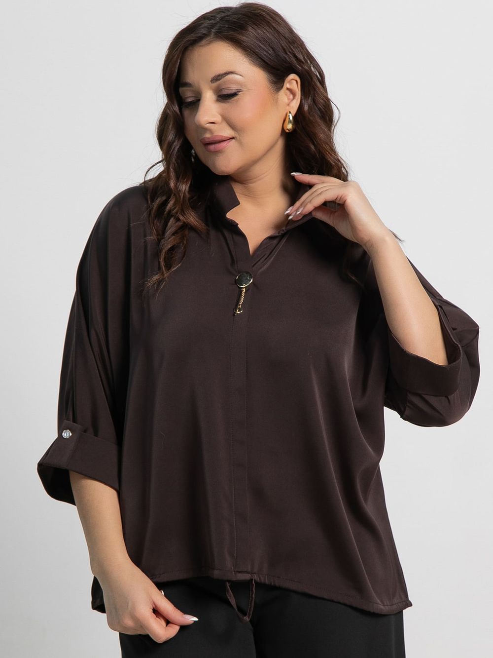 Блуза Серенада (шоколад) Б15134-24М LT Collection